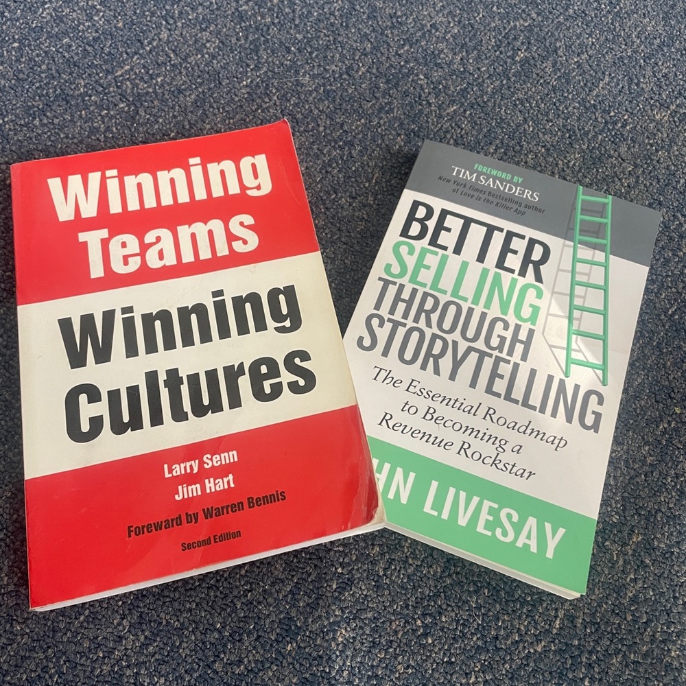 Winning Teams Winning Cultures Book and Better Selling Through Storytelling Book